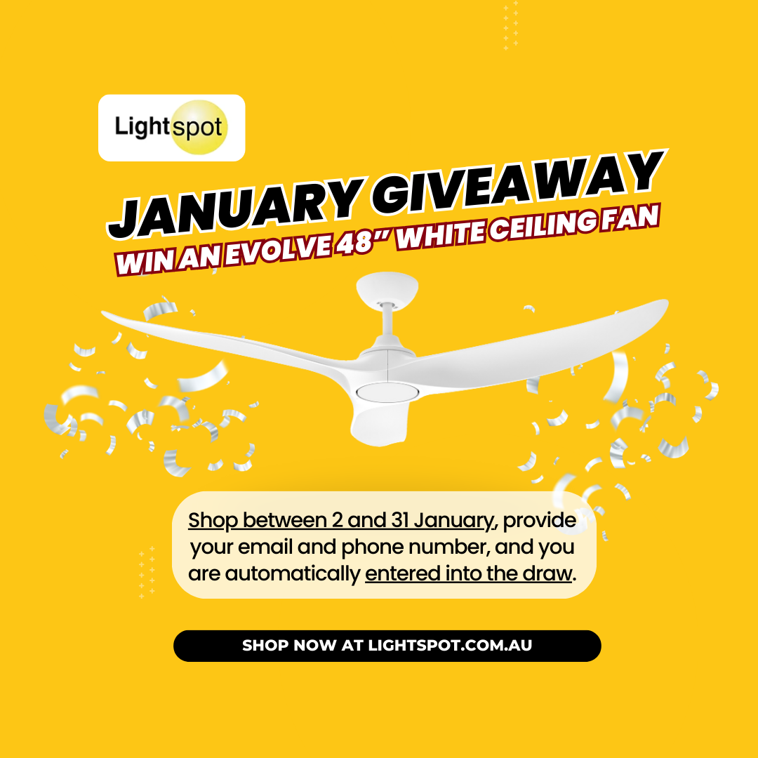 January Giveaway: Win an Evolve 48” White Ceiling Fan