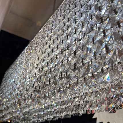 Chrome and Crystal Pendant