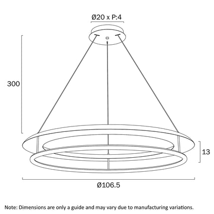 Ariva Round Pendant Range - White
