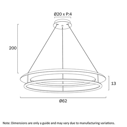 Ariva Round Pendant Range - White