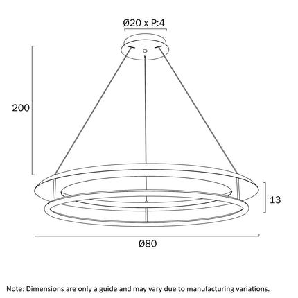 Ariva Round Pendant Range - White