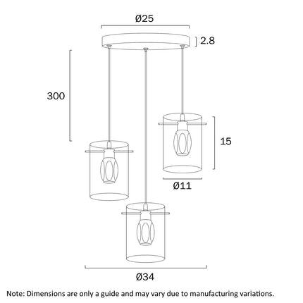 Crevil Pendant Range - Antique Gold