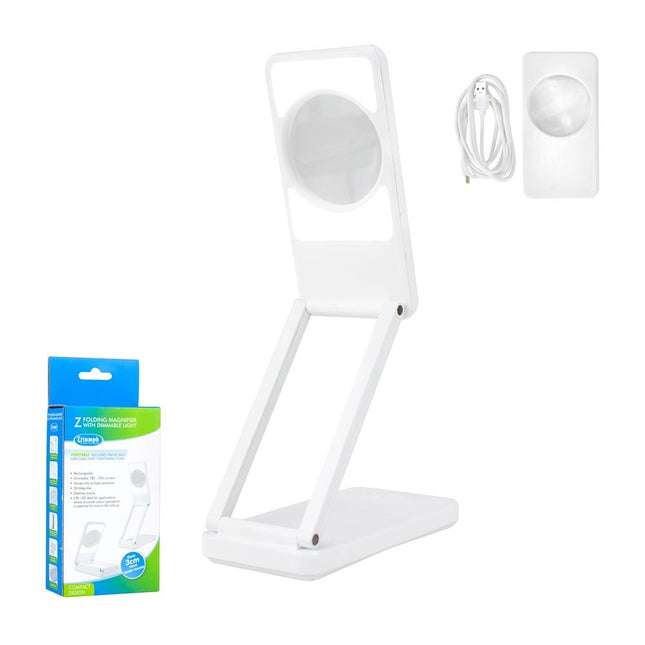 Rechargeable Folding Dimmable Magnifier