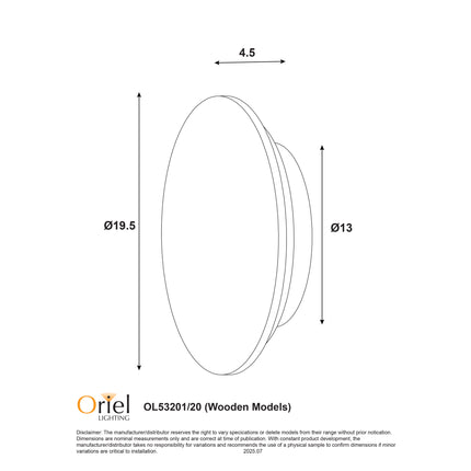 Dot Wall Light - Scalloped Wood