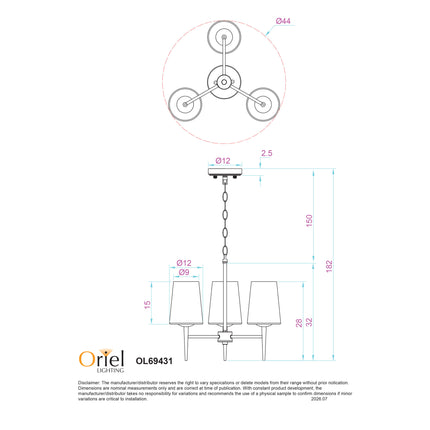 Foxdale Pendant - Black