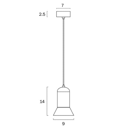 PARKER PENDANT - PE9 BLACK - 2 ONLY