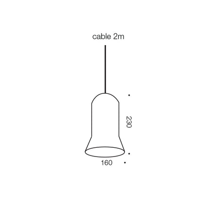 PARKER PENDANT - PE16 BLACK - 2 ONLY