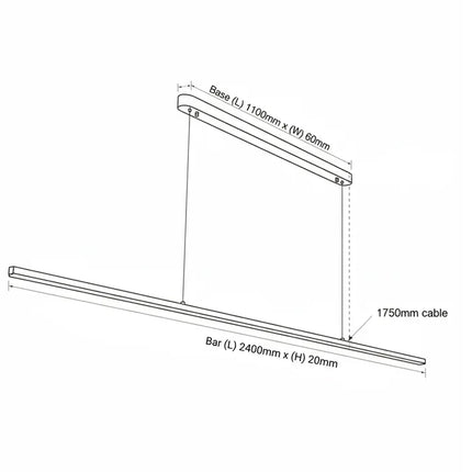 Linear BEAM 2.4m WHITE