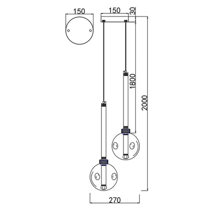 Meteor 2lt Pendants