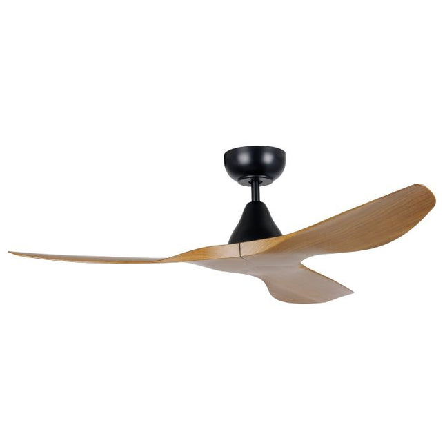 * Surf DC Ceiling Fan - Black/Burmese Teak